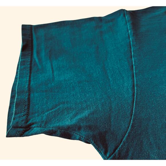 FRUIT OF THE LOOM SHORT SLV HEAVYWEIGHT T-SHIRT, MENS-2XL-DARK TEAL BLUE, POCKET - Picture 8 of 9